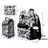 RALME Grey Gaming Camo Backpack Set for Boys & Girls, 16 inch, 6 Pieces - Includes Foldable Lunch Bag, Water Bottle, Key Chain, & Pencil Case - 3 of 4