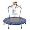 KWPZQEB 36 Inch Mini Exercise Trampoline, Compact Fitness Trampoline with Handle for Kids Ages 1-6, Fitness Rebounder Indoor, Garden, Max Load 150lbs - 2 of 4