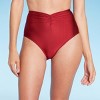 Women's High Waist Shirred Front Bikini Bottom - Shade & Shore™ - image 4 of 4