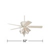 52" Casa Vieja Vintage Chic Ceiling Fan with Light LED Crystal Chandelier Rubbed White Living Room Kitchen Bedroom - 4 of 4