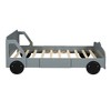 Sapphtopaz Car-Shaped Bed Frame for Kids with Headboard Platform Bed with Wheels and Slats for Boys & Girls, Bedroom, Nursery - 2 of 4