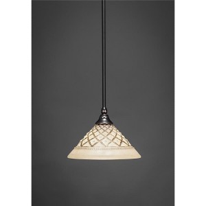 Toltec Lighting Any 1 - Light Pendant in  Black Copper with 10" Chocolate Icing  Shade - 1 of 1