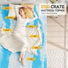 Itopfox 2 Inch Egg Crate Memory Foam Mattress Topper, Soft Mattress Pad for Back Pain Relief, CertiPUR-US Certified, Blue - 2 of 4