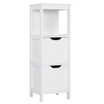 Yaheetech Wooden Bathroom Floor Cabinet Storage Cabinet with 2 Drawers