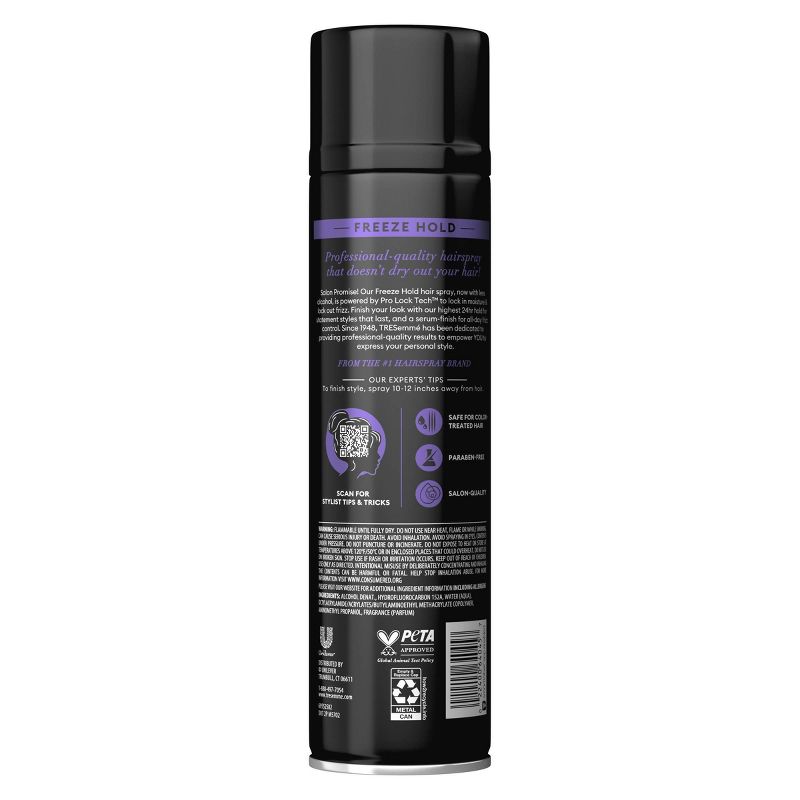 Tresemme Freeze Hold Hairspray for 24-Hour Frizz Control and All-Day Humidity Resistance - 11oz, 4 of 10