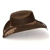 Western Express Brown Suede Finish Western Hat with Tooled Hat Band and Leather Accents - 4 of 4
