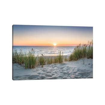 Beautiful Sunset at The Beach by Jan Becke Unframed Wall Canvas - iCanvas