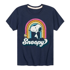 Boys' - Peanuts - Snoopy Rainbow Clouds Short Sleeve Graphic T-Shirt - 1 of 4