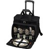 NCAA Boise State Broncos Soft Sided Rolling Cooler with Four Person Picnic Set - 3 of 4