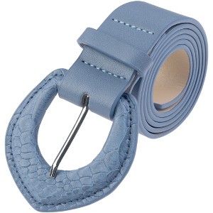 INSPIRE CHIC Women's Solid Color Retro Fashion Snake Pattern Buckle Decorative Wide Belts for Dresses - 1 of 4