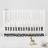 Bacati - Love Black/white 3 Layer Crib Skirt - 4 of 4