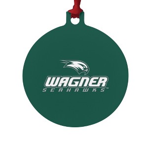 Wagner College Primary Logo Aluminum Holiday Christmas Tree Ornament  3.0" (7.6 cm) x 3.37" (8.6 cm) - 1 of 4