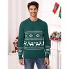 Coolmee Ugly Christmas Sweaters for Mens Crew Neck Slim Fit Holiday Pullover Sweater Tops - 2 of 4