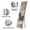 ALEXOUN Solid Wood Frame Floor Mounted Full-length Mirror,Wall Mounted，for Dressing Mirror, Bedroom Home Porch,Clothing Store. - 4 of 4