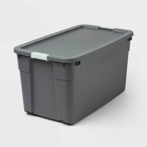 45gal Latching Storage Tote - Brightroom™: Portable Plastic Container with Lid, Universal Storage, Gray, 45 Gallon Capacity - image 1 of 4