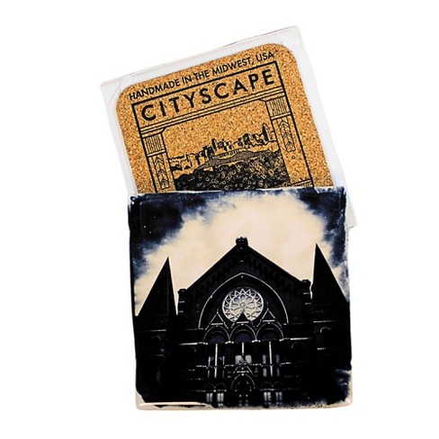 Cityscape Tiles 4.25 In Music Hall Musicians Symphony Coasters - image 1 of 3