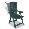 vidaXL Reclining Patio Chairs 2 pcs Plastic Green - 2 of 4