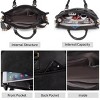 INFURNIC Backpacks Women PU Leather Shoulder Crossbody Handbag with Adjustable Strap Stylish Organizer Bag, Black, 1.56"*10.92"*12.48" - 3 of 4