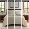 Sapphtopaz Bedding Comforter Set Luxurious Solid Color Oversized Herringbone Quilting Quilt Set 3 Piece 1 Quilt, 2 Pillow Shams - 3 of 4