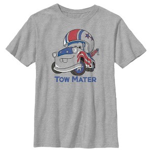 Boy's Cars Tow Mater American Helmet T-Shirt - 1 of 4