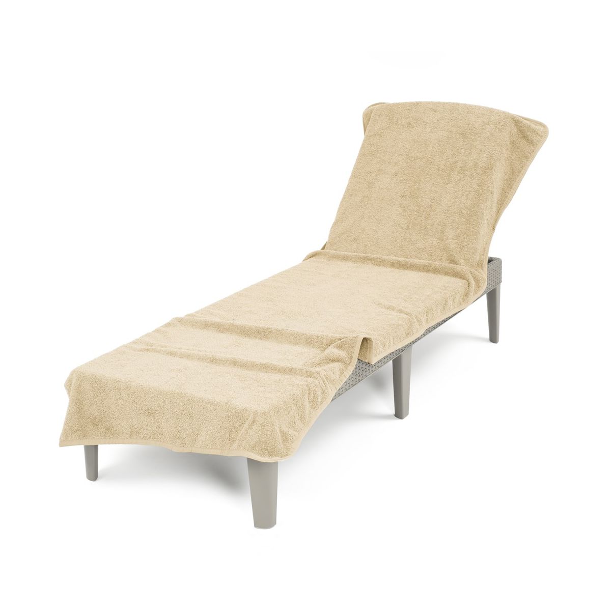 American Soft Linen Turkish Chaise Lounge Covers with Pocket, 86"x32" Pool Chair Towel, Patio and Garden Lounging Cover Towel - thumbnail 4