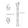 Unique Bargains 30Cr13 Stainless Steel Offset 12-Point Box End and 15° Angled Open End Combination Wrench - 2 of 4