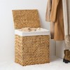 JANSNO 24" x 14" x 15" Woven Natural Rectangular Laundry Hamper with Lid and Removable Liner - 2 of 4