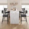 Set of 2 Counter Height Bar Stools 26" with Arms - Upholstered Modern Kitchen Island Stools with Wood Back, Footrest & Wider Seat, Easy Assembly - 3 of 4