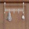 Home Mart Goods Heavy Duty White Over The Door Hanger Hanging Rack 5 Hooks Organizer - 4 of 4