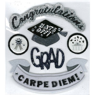 Jolee's Boutique Dimensional Stickers - Hats Off Grad, 6pcs