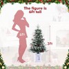 3FT Pre-Lit Artificial Christmas Tree,Tabletop Christmas Tree with Pine Cones - 2 of 4