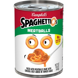 SpaghettiOs Canned Pasta with Meatballs - 15.6oz - 1 of 4