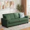Seater Sofa, Deep Seat Couch with Wide Armrest, Removable Washable Cushions, Cozy Bouclé for Living Room, Green - 3 of 4