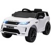 Qaba Land Rover Discovery Sport Licensed 12V Kids Ride on Car, Battery Powered Toy Car w/ Remote Control Soft Start, LED Lights, Music Horn, White - 4 of 4