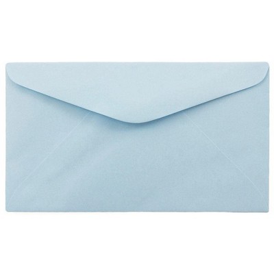 JAM Paper #6 3/4 Pastel Commercial Colored Envelopes 3.625 x 6.5 Light Blue 557612641B