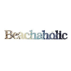 Beachcombers Mosaic Beachaholic Sign Wall Coastal Plaque Sign Wall Hanging Decor Decoration For The Beach 23.6 x 0.5 x 3.5 Inches. - 1 of 3