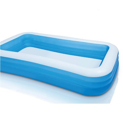 Large Blue and White Rectangular Inflatable Pool