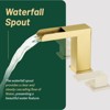Cobbe Bathroom Widespread Faucet 3-Hole Bathroom Sink Faucet Double Handle with Pop-Up Drain and Supply Hoses Brushed Gold - 4 of 4