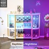 Aheaplus 47.24" Storage Wine Bottle & Glass Rack with Lights and Outlets - 4 of 4