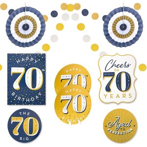 Sparkle and Bash 12 Pieces 70th Birthday Party Supplies, Table Centerpieces, Wall Ceiling Decorations Confetti String - 1 of 4