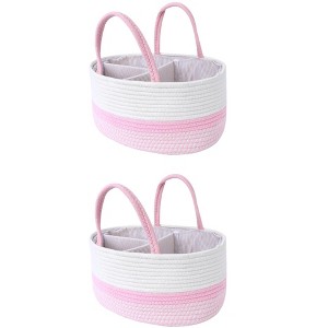 REGALWOVEN Woven Cotton Rope Storage Basket with Handles for Living Room 2 Pcs - 1 of 4