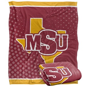 Midwestern State University Logo Dots Silky 50x60 Blanket, 1 Sided - 1 of 4
