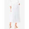 Jessica London Women's Plus Size Classic Cotton Denim Midi Skirt - 3 of 4