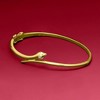 Pure Collection by Ross-Simons 18kt Gold Vermeil Snake Bypass Bangle Bracelet With Single Lab-Grown Diamond - 4 of 4