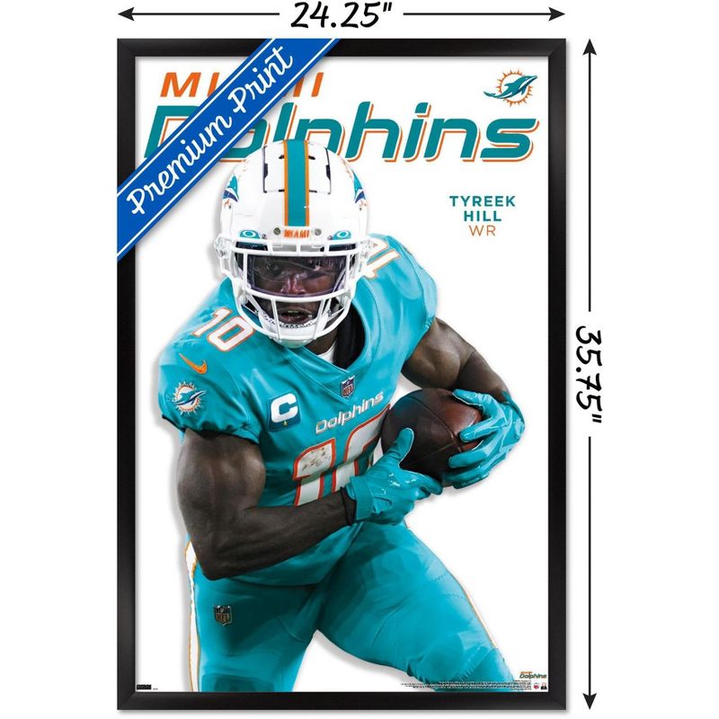 Trends International NFL Miami Dolphins - Tyreek Hill Feature Series 23 Framed Wall Poster Prints, 3 of 7