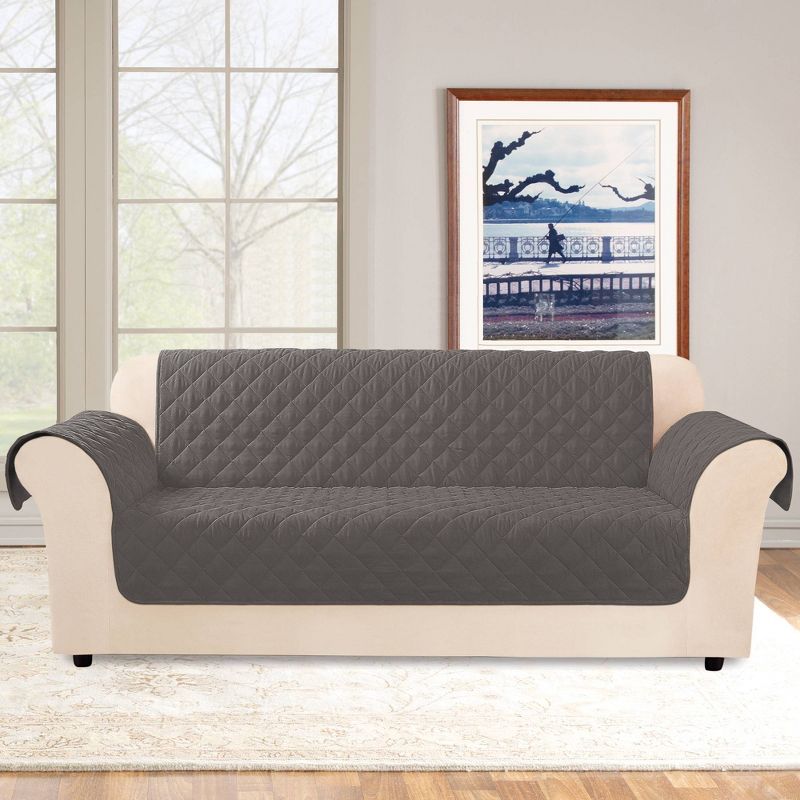 Microfiber Non-Slip Sofa Furniture Protector - Sure Fit, 3 of 6