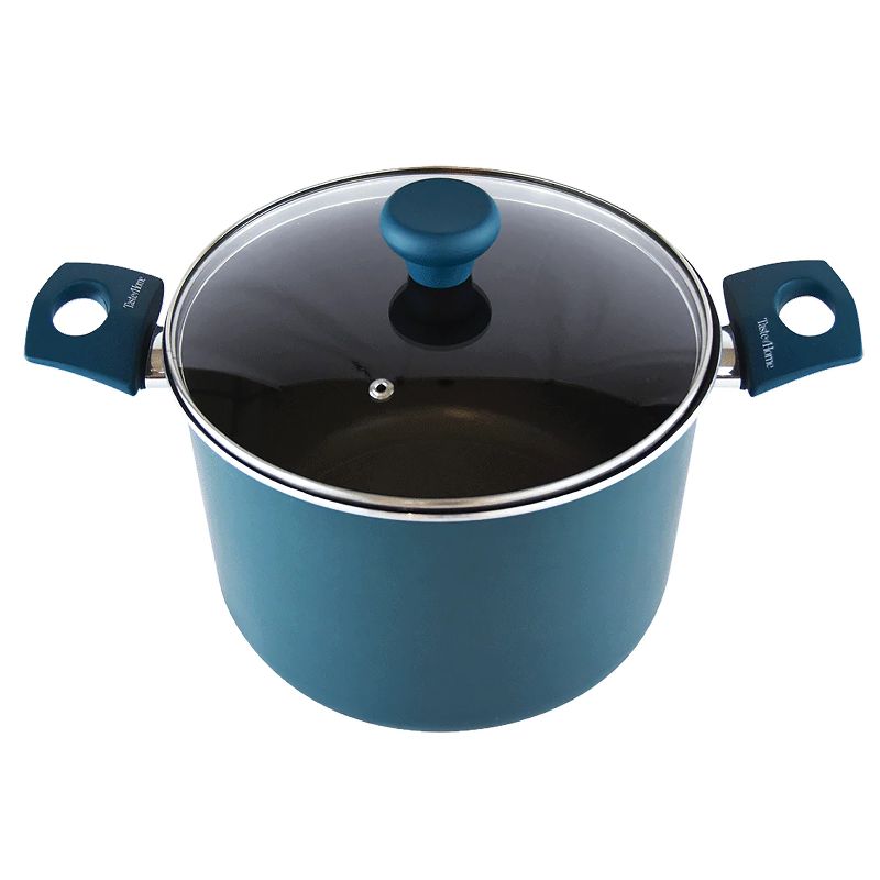 Taste of Home® 8-Qt. Non-Stick Aluminum Stock Pot with Lid, Sea Green, 2 of 9