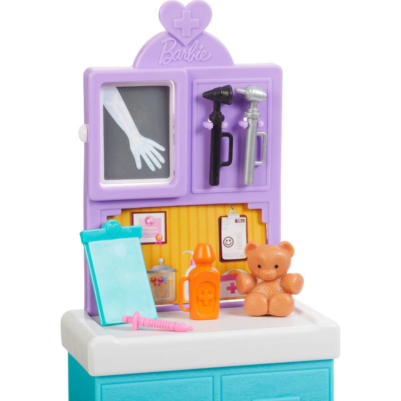 Barbie Pediatrician Doll and Doctor Playset with Accessories, Purple Scrubs (Target Exclusive), 2 of 8
