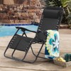 EROMMY Set of 2 Zero Gravity Lounge Chairs, Folding Reclining Patio Chairs with Cup Holder & Headrest - 3 of 4