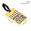 Unique Bargains PVC Durable Lightweight Backpack Travel ID Luggage Tag 3 Pcs - 2 of 4